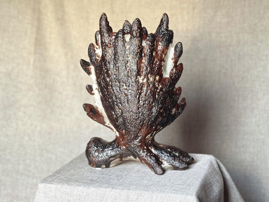 Brutalist Lava Glaze Decorative Vase