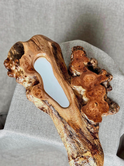 Burr Wood Wall Mirror