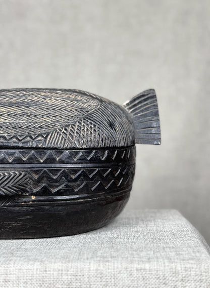 Lozi Carved Hardwood Vessel