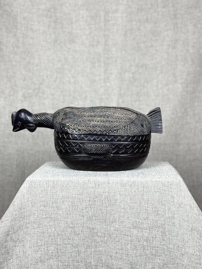 Lozi Carved Hardwood Vessel