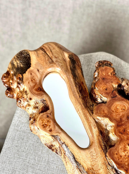 Burr Wood Wall Mirror