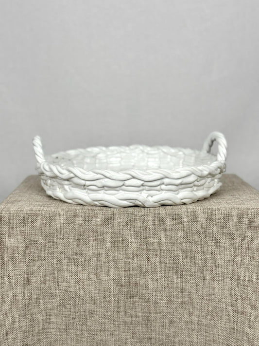 Italian Woven Ceramic Tray