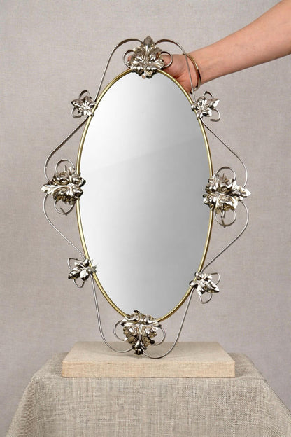 Art Nouveau Mixed Metal Wall Mirror