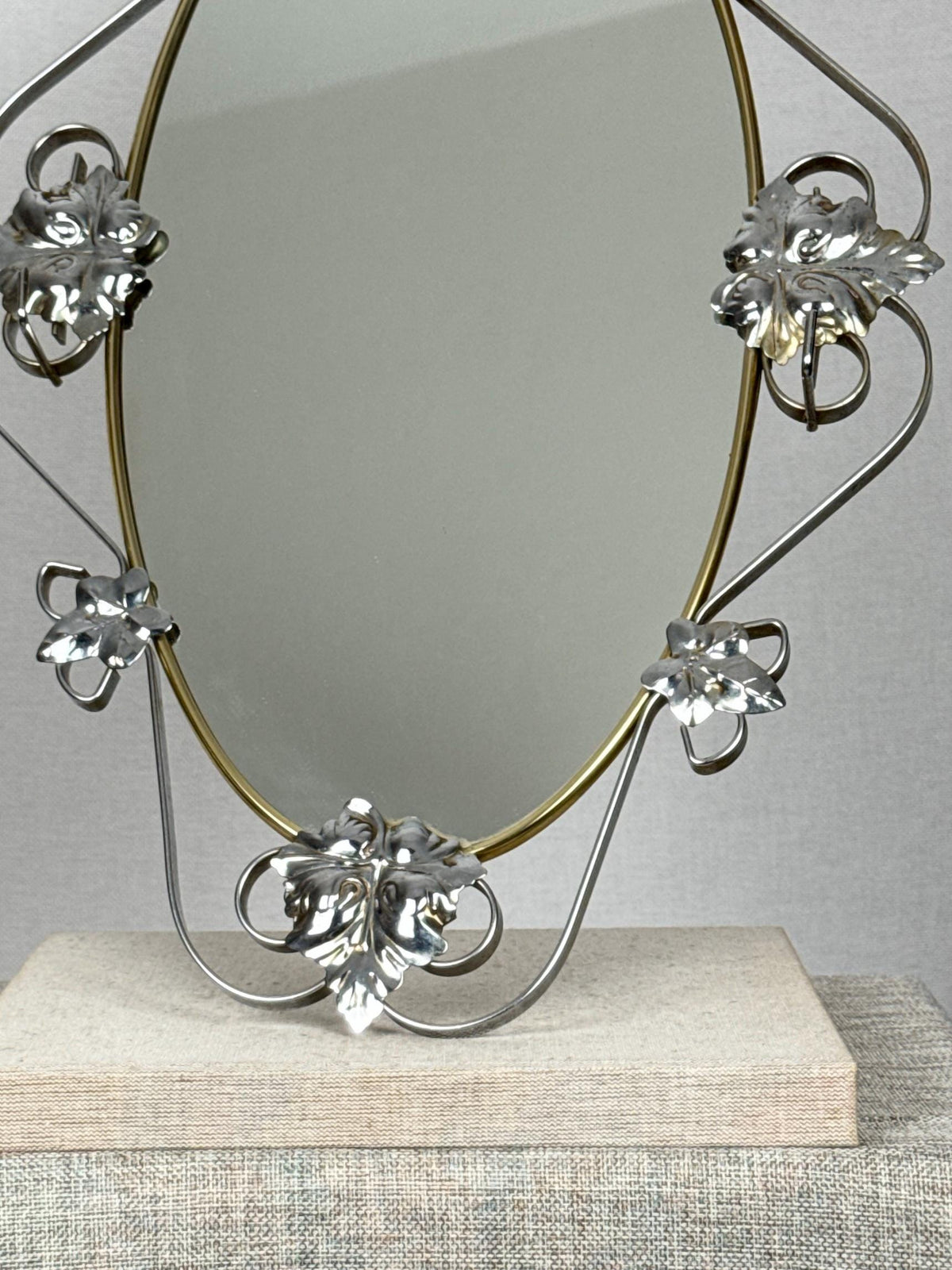 Art Nouveau Mixed Metal Wall Mirror
