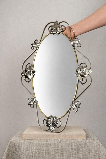 Art Nouveau Mixed Metal Wall Mirror
