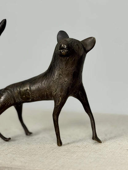 Benin Bronze Leopard Sculpture
