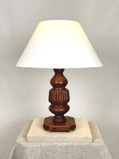 Turned Wooden Table Lamp