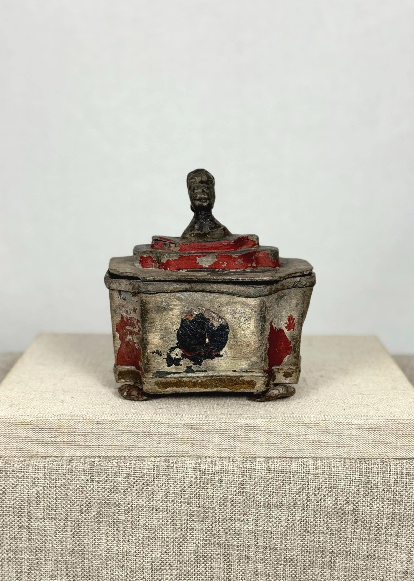 Antique Lead Tobacco Jar, 1700s