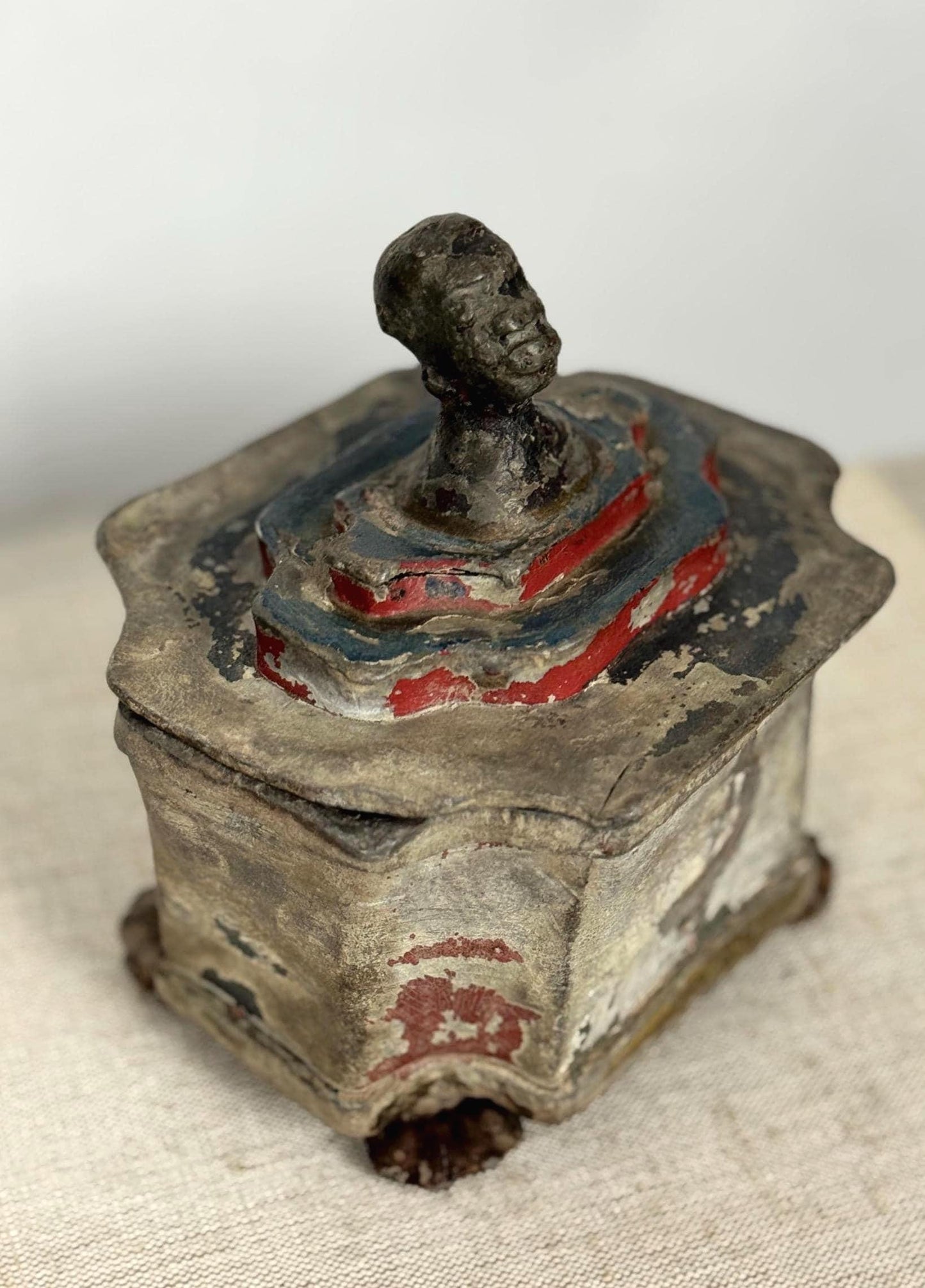 Antique Lead Tobacco Jar, 1700s