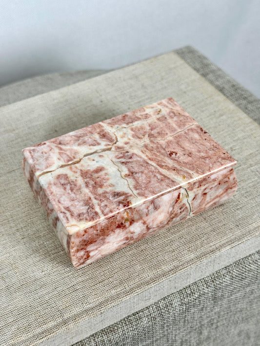 Pink Marble Trinket Box
