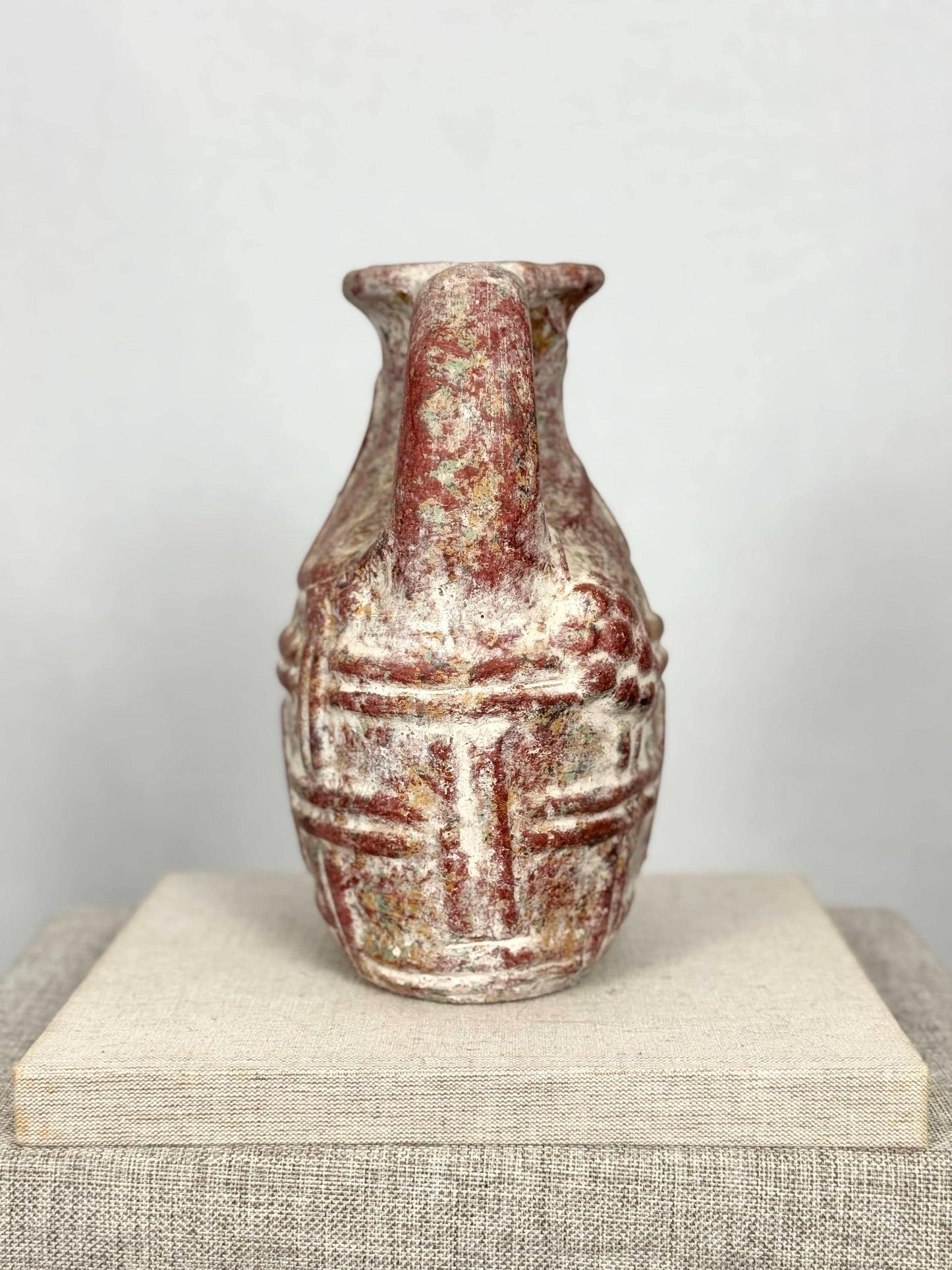 Vintage Terracotta Vase | Mediterranean Earthenware Amphora | Sculptural Pottery