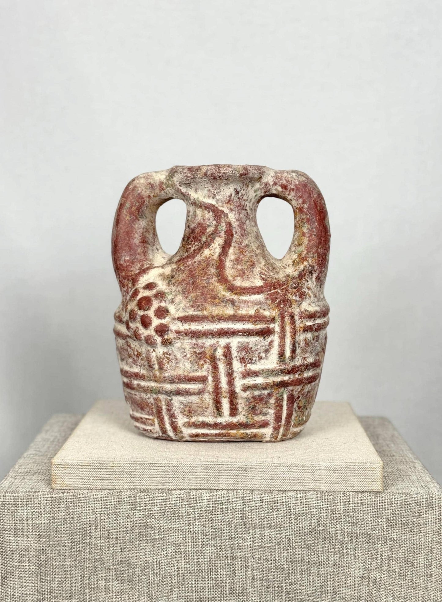 Vintage Terracotta Vase | Mediterranean Earthenware Amphora | Sculptural Pottery