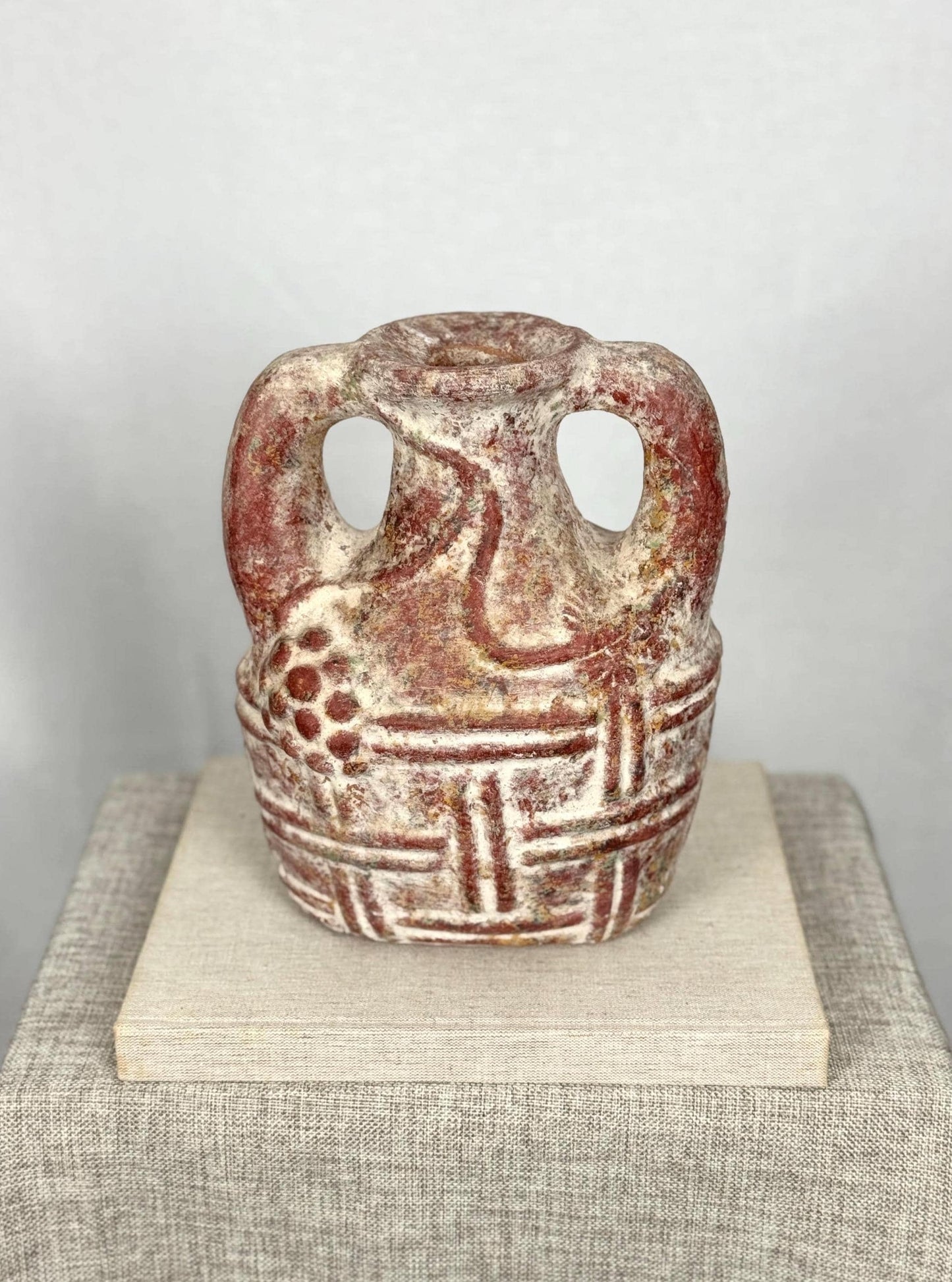 Vintage Terracotta Vase | Mediterranean Earthenware Amphora | Sculptural Pottery