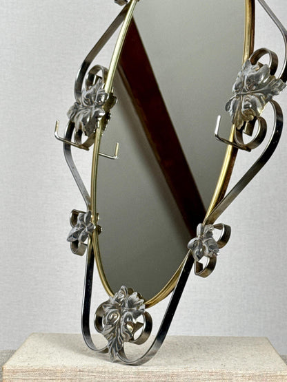 Art Nouveau Mixed Metal Wall Mirror