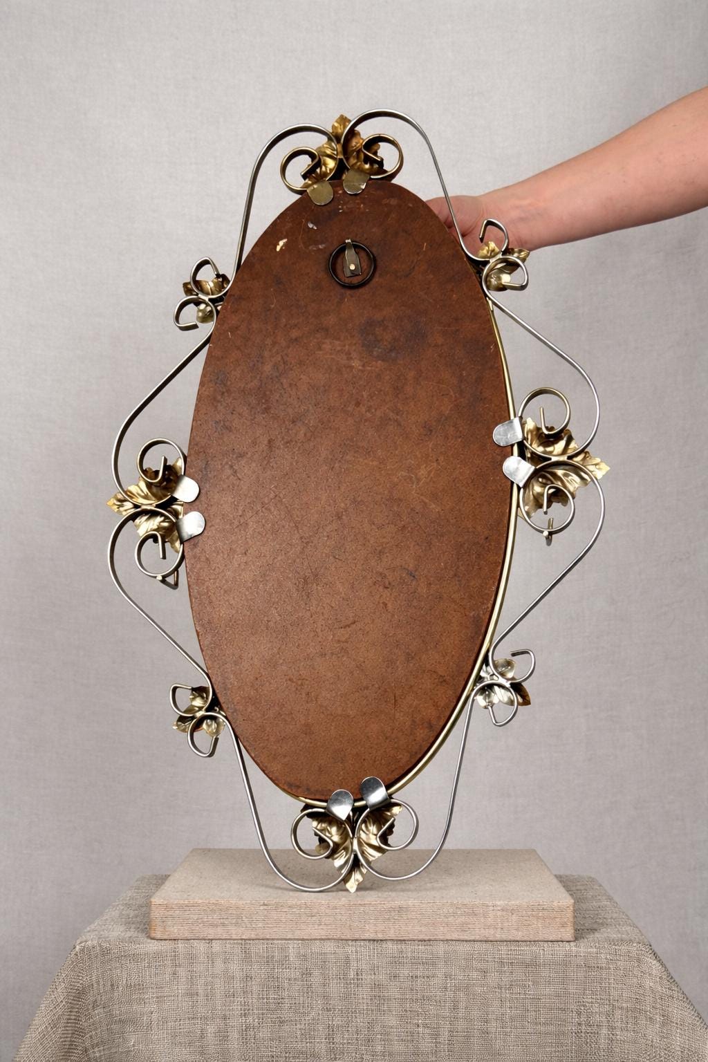 Art Nouveau Mixed Metal Wall Mirror