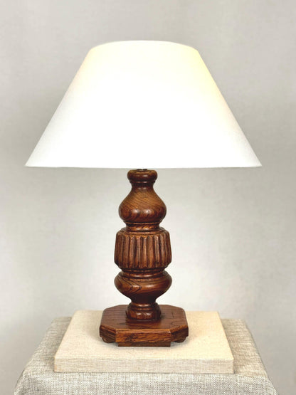 Turned Wooden Table Lamp
