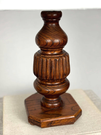 Turned Wooden Table Lamp