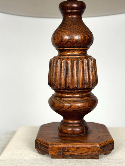 Turned Wooden Table Lamp