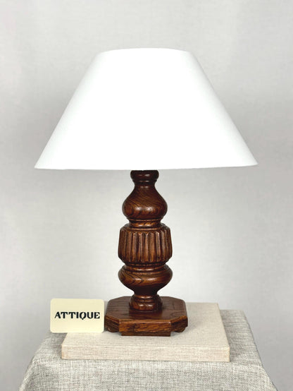 Turned Wooden Table Lamp