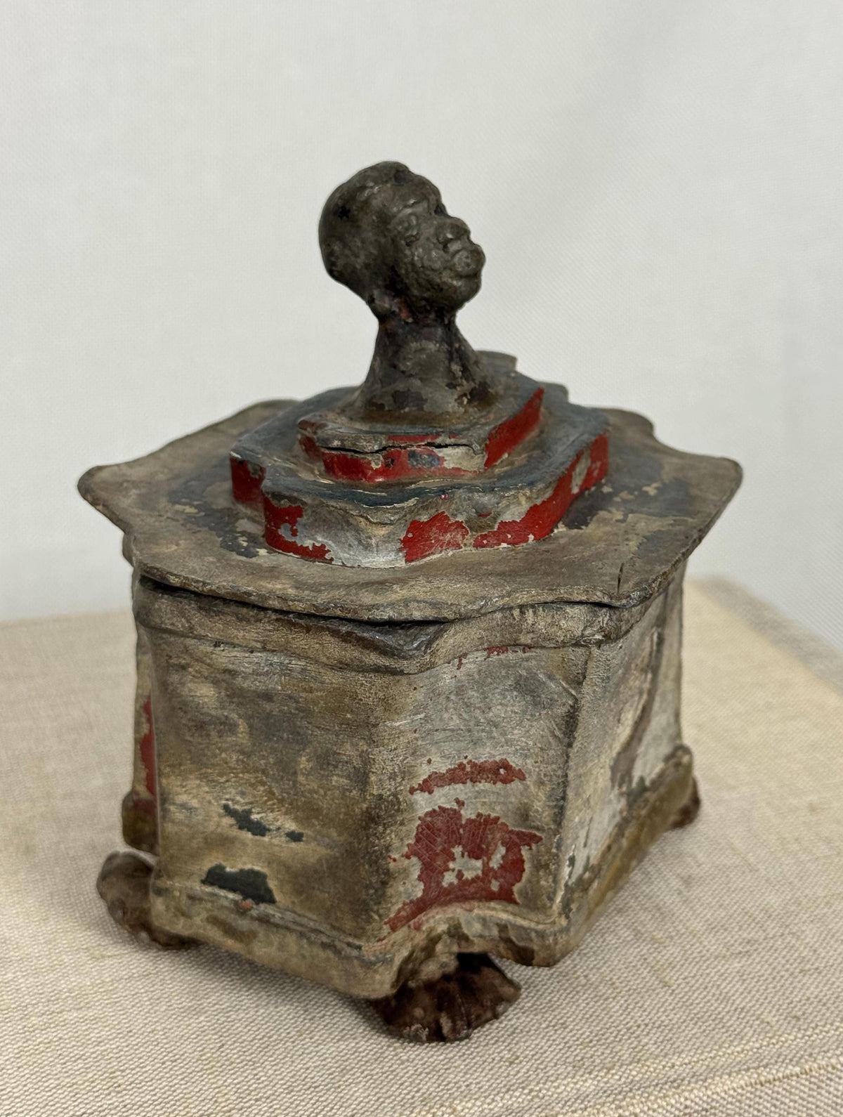 Antique Lead Tobacco Jar, 1700s
