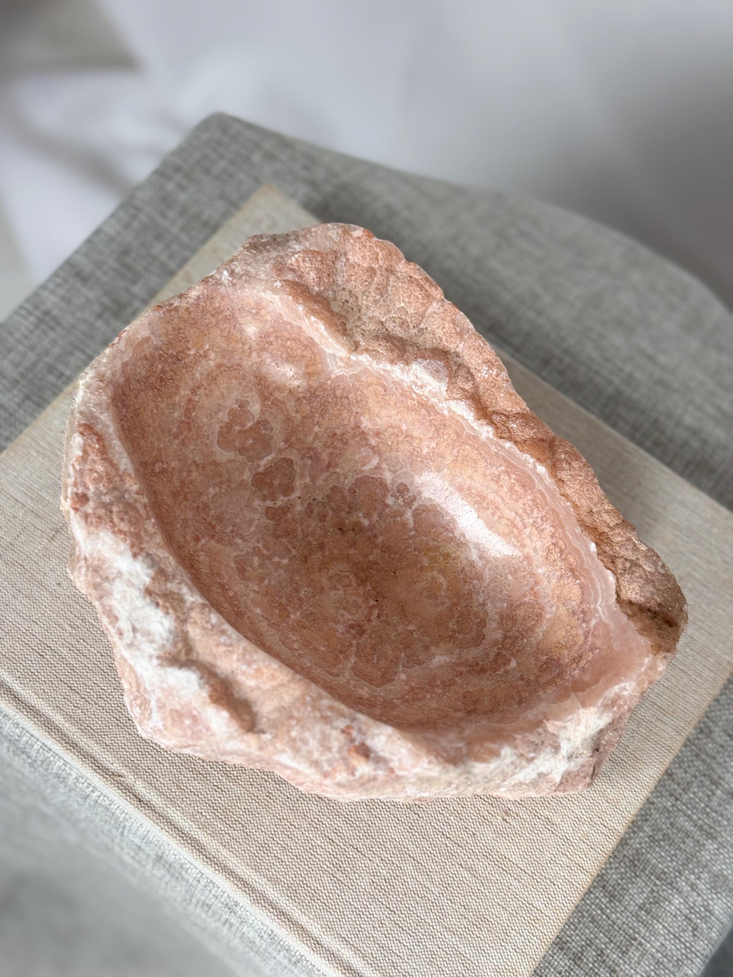 Pink Calcite Onyx Catchall Dish