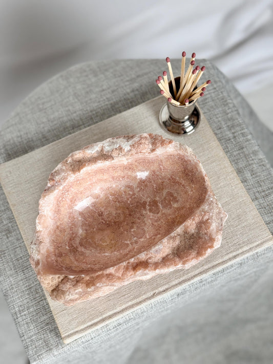 Pink Calcite Onyx Catchall Dish