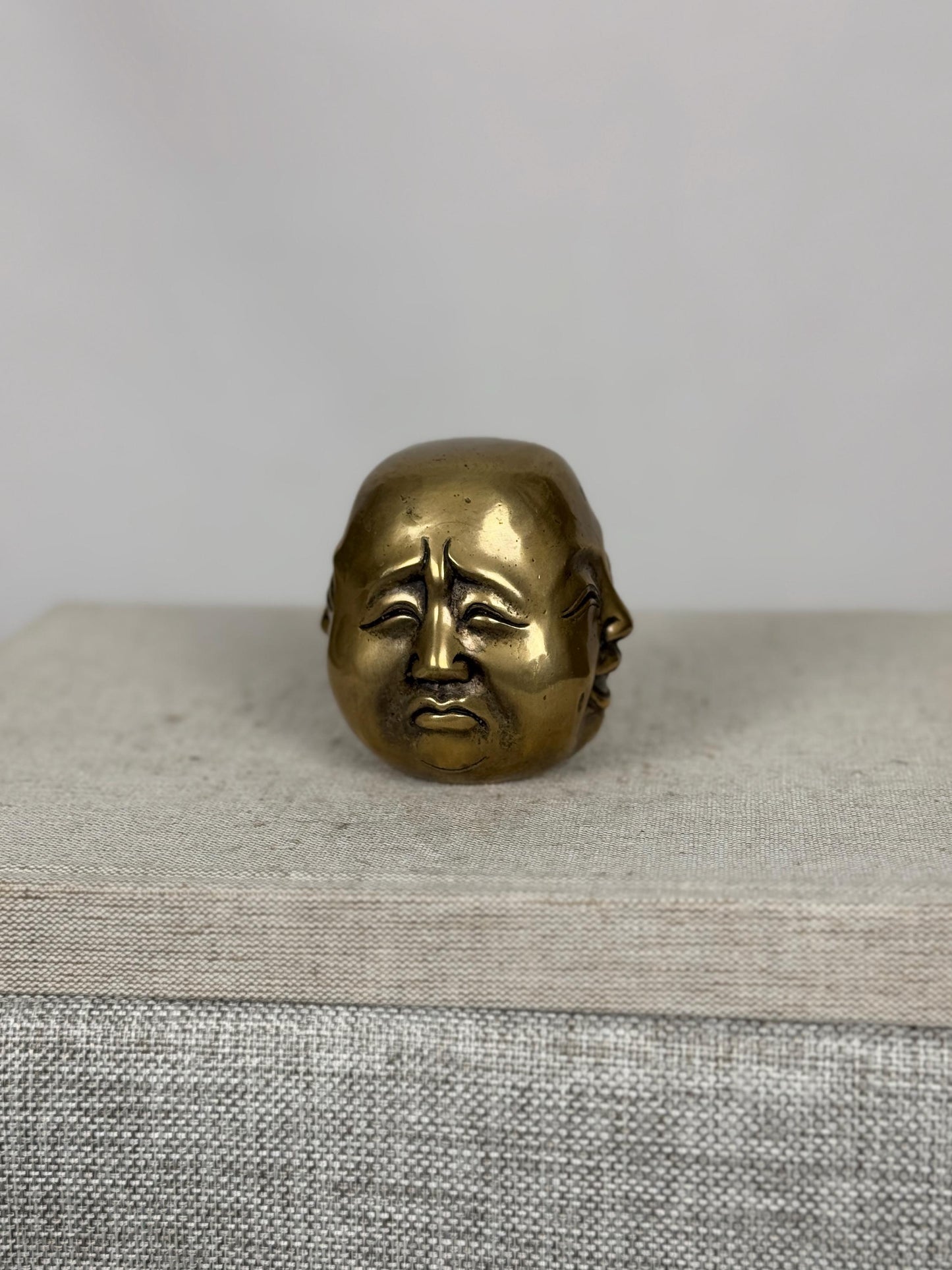Brass Four Face Buddha Sculpture
