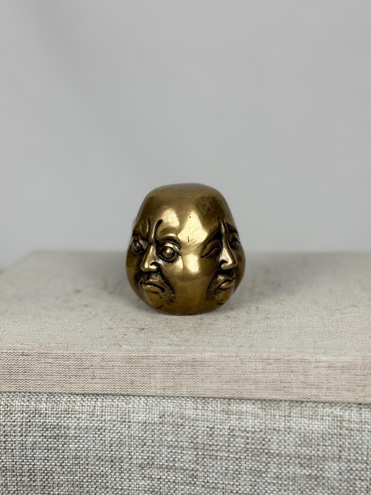 Brass Four Face Buddha Sculpture