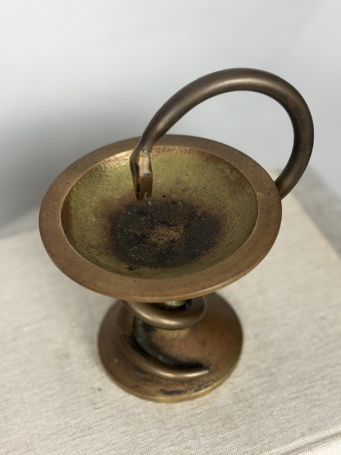 Bronze Caduceus of Hygieia Ashtray