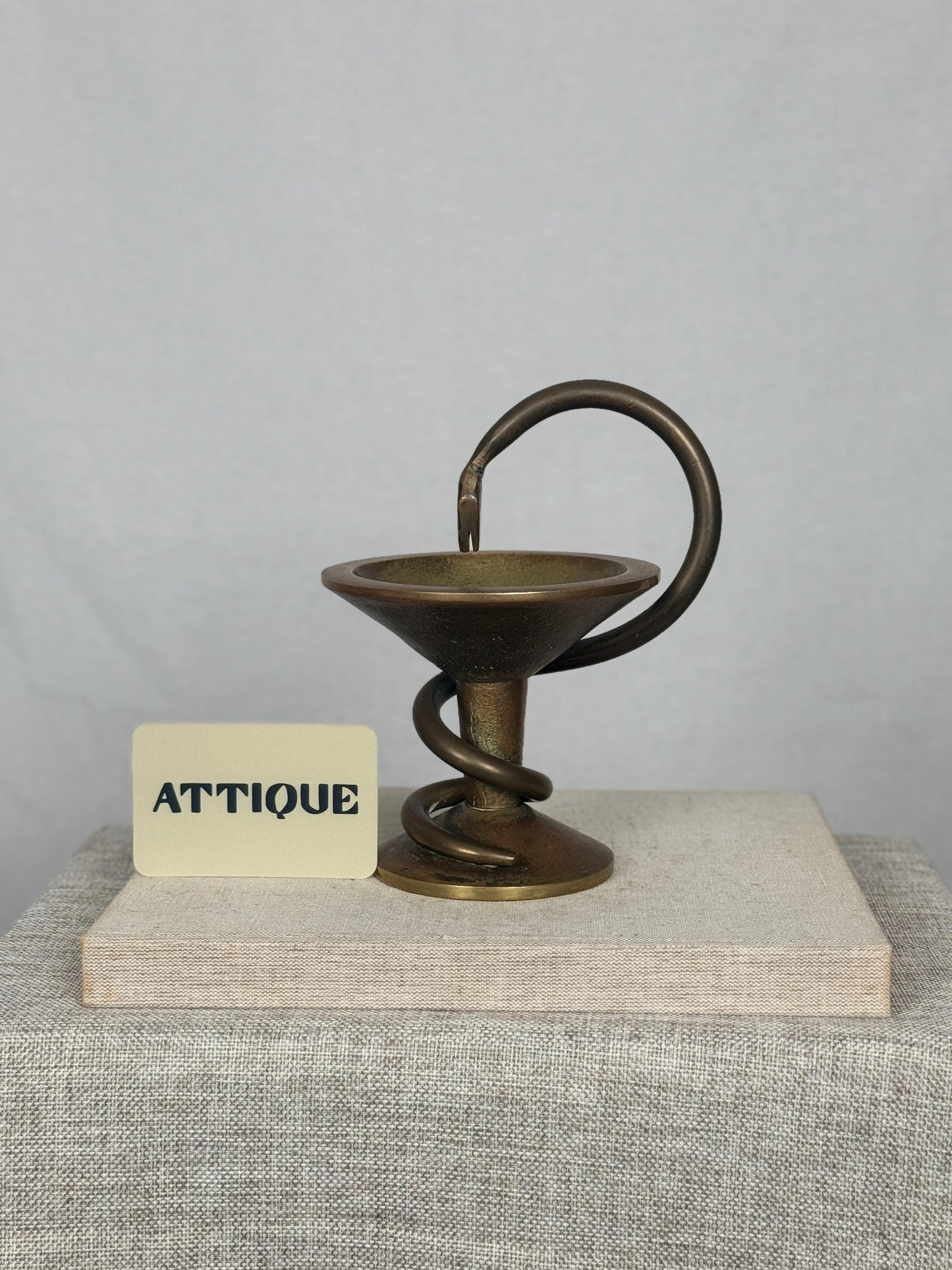 Bronze Caduceus of Hygieia Ashtray