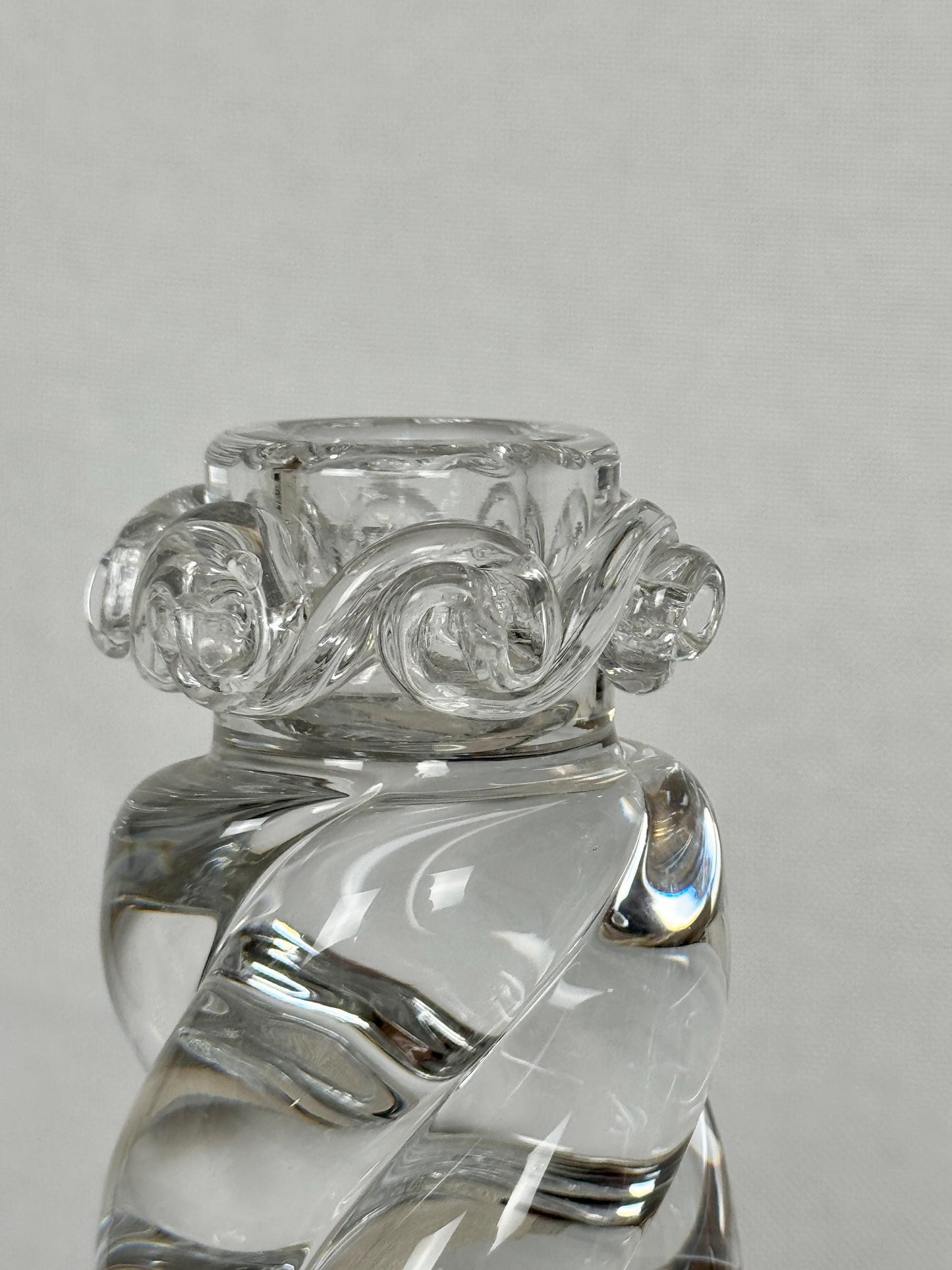 French Crystal Candlesticks Pair, Baccarat