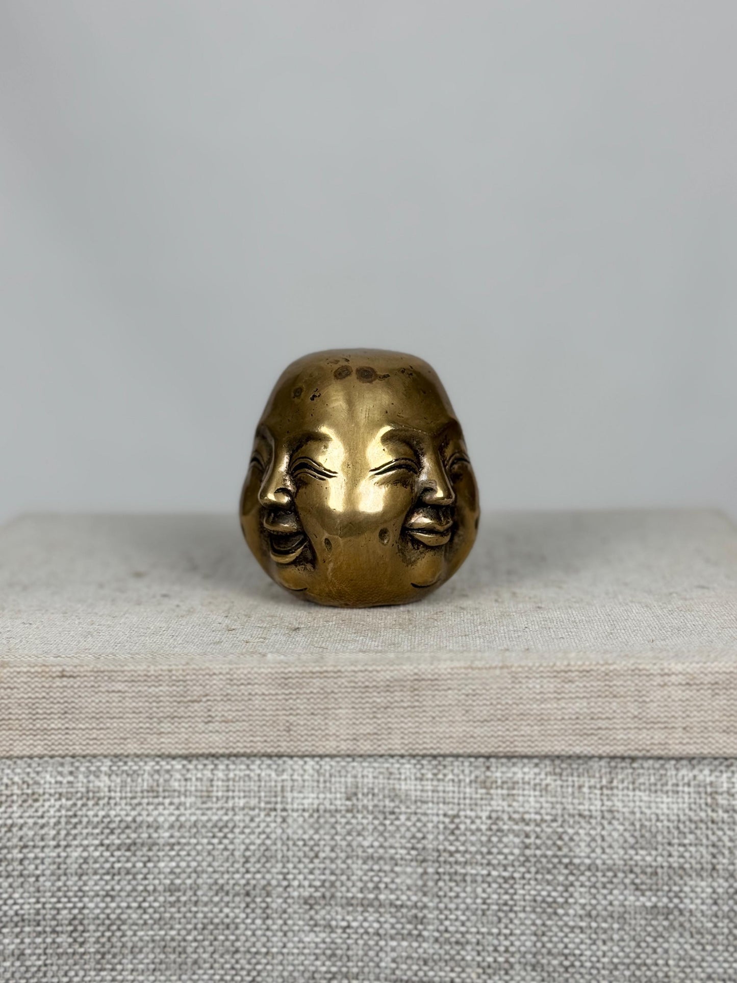 Brass Four Face Buddha Sculpture