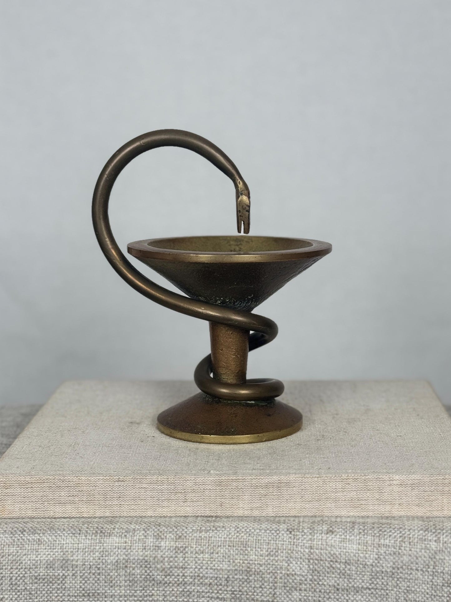 Bronze Caduceus of Hygieia Ashtray