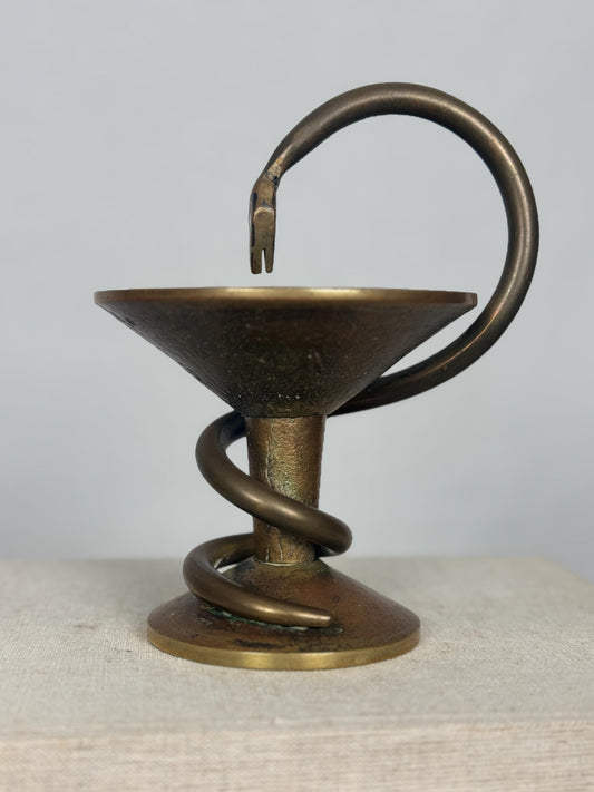 Bronze Caduceus of Hygieia Ashtray