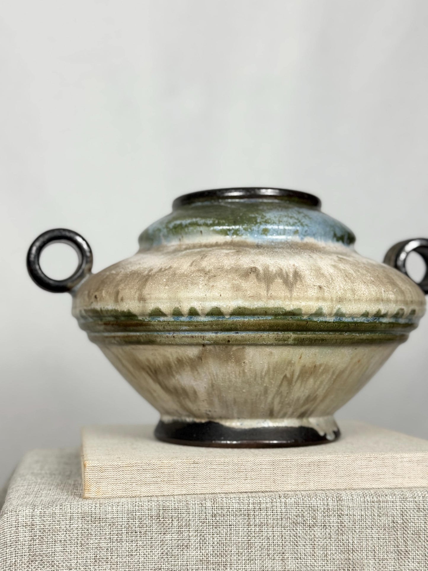 Artist Signed Amphora Vase, Emil Hostaels