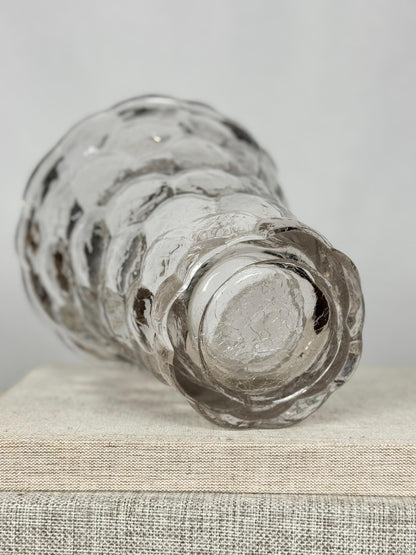 French Art Deco Crystal Vase, Pierre D’Avesn
