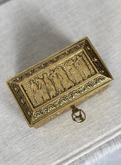 Raulin Dinant Brass Casket Box, 1950s