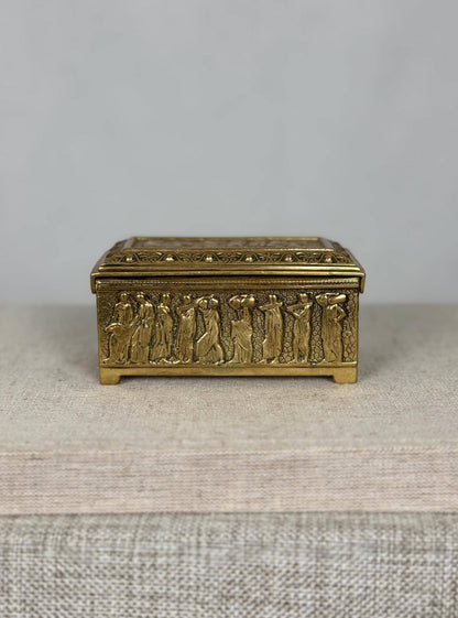 Raulin Dinant Brass Casket Box, 1950s