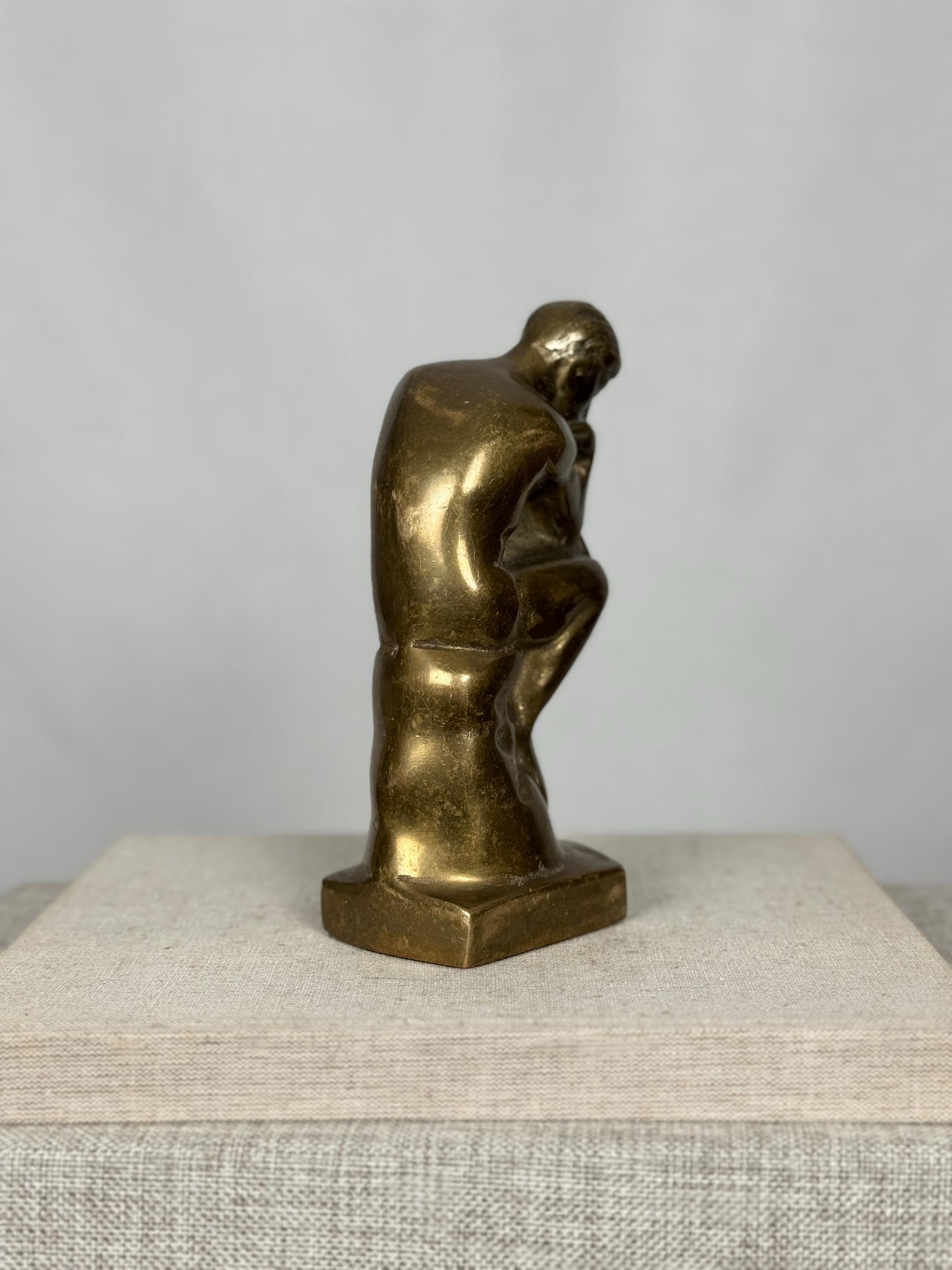 Modernist Brass 'The Thinker' Sculpture