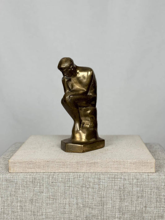 Modernist Brass 'The Thinker' Sculpture
