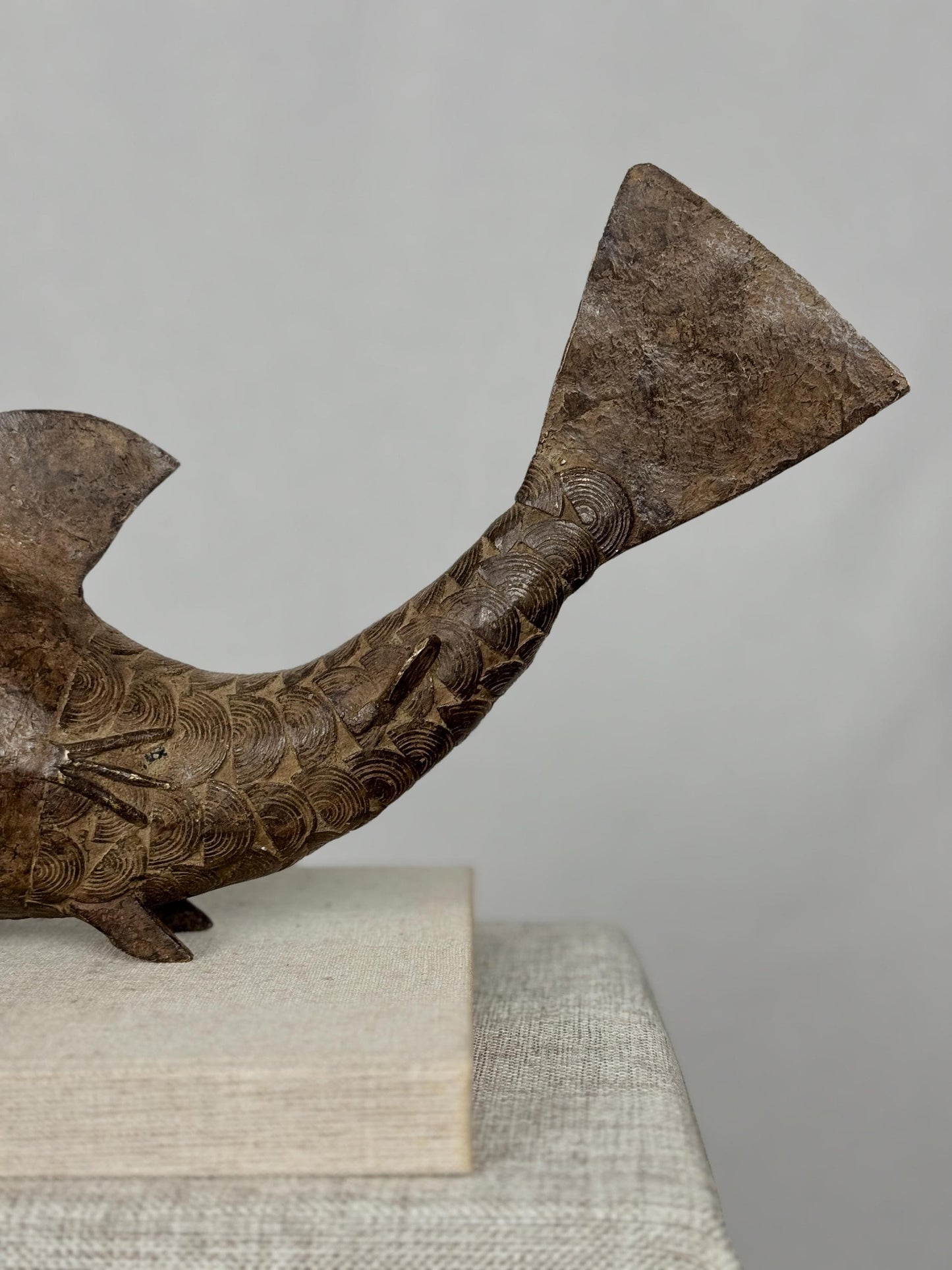 Burkina Faso Bronze Fish Sculpture, West African