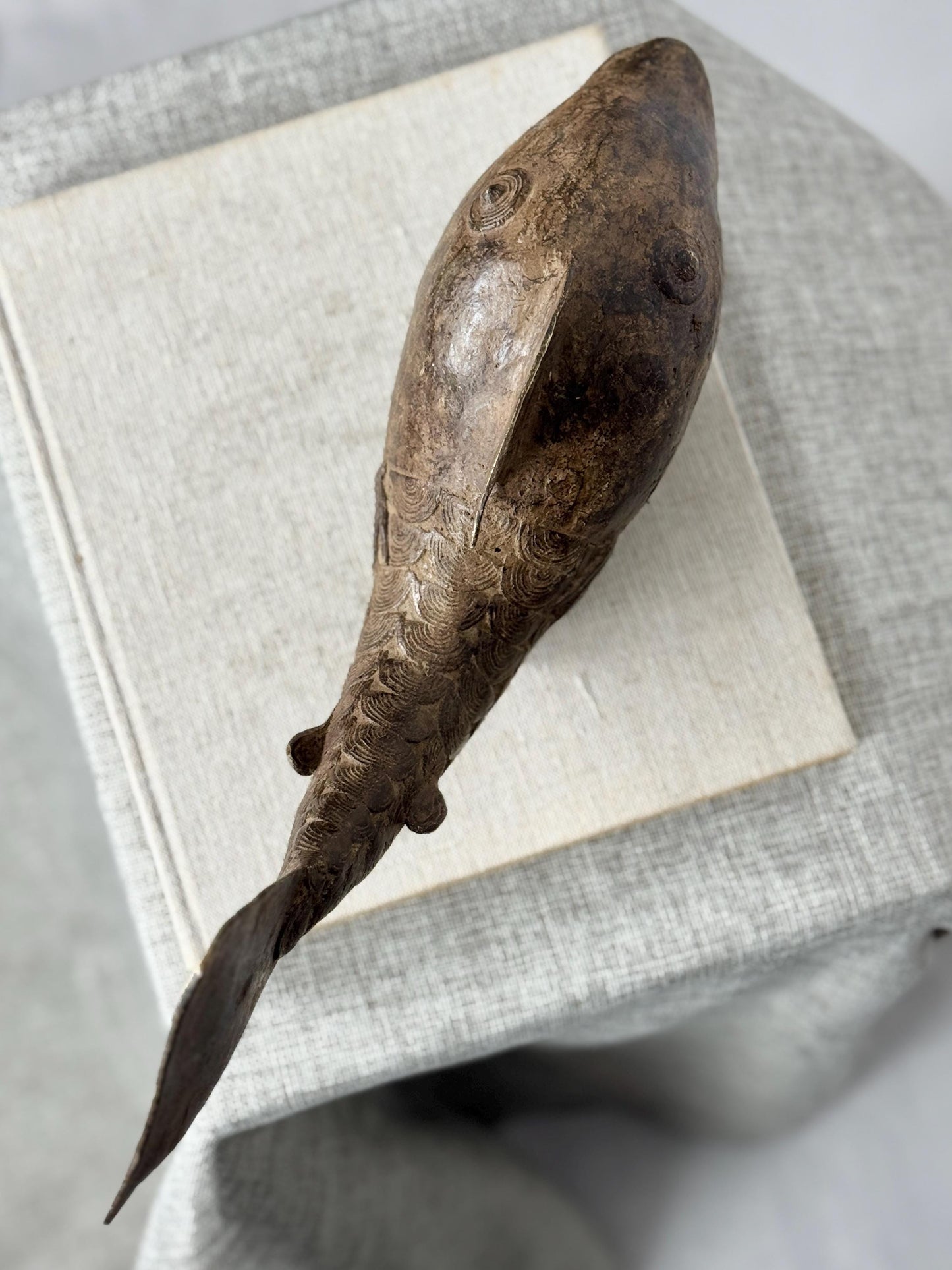 Burkina Faso Bronze Fish Sculpture, West African