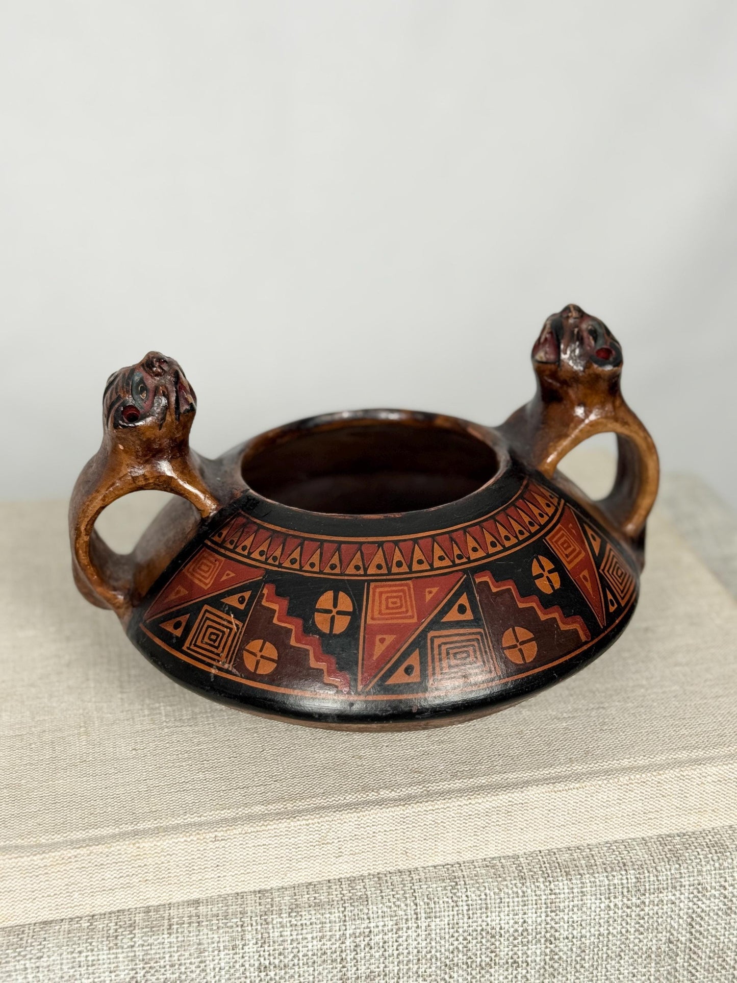 Primitive Folk Art Pot, Pre-Columbian Style