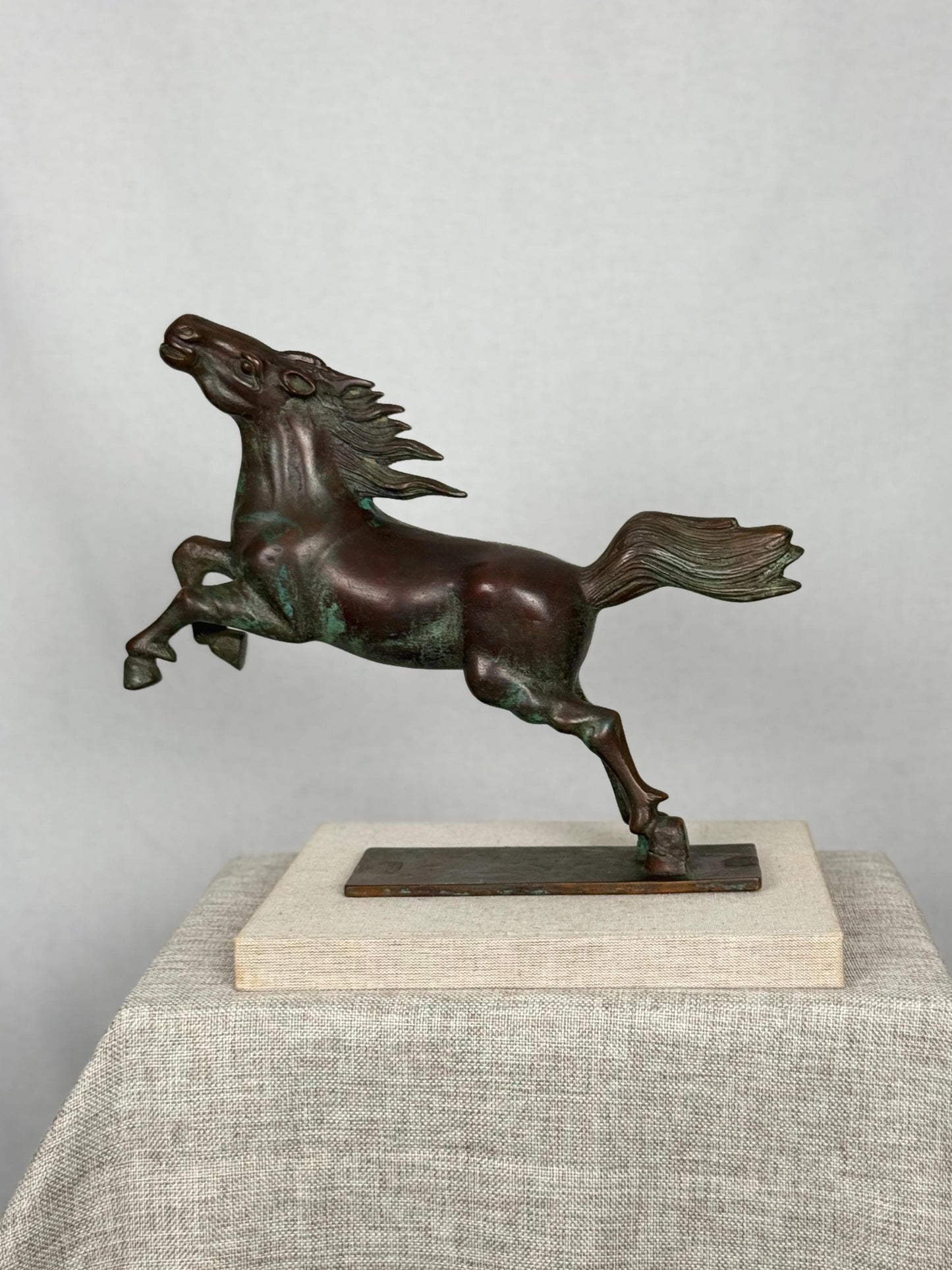 Large Bronze Running Horse Sculpture