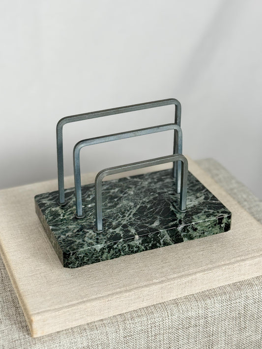 Green Marble Letter Rack