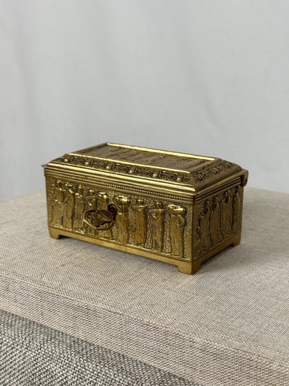Raulin Dinant Brass Casket Box, 1950s