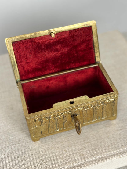 Raulin Dinant Brass Casket Box, 1950s