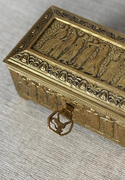 Raulin Dinant Brass Casket Box, 1950s