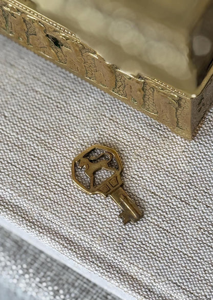 Raulin Dinant Brass Casket Box, 1950s