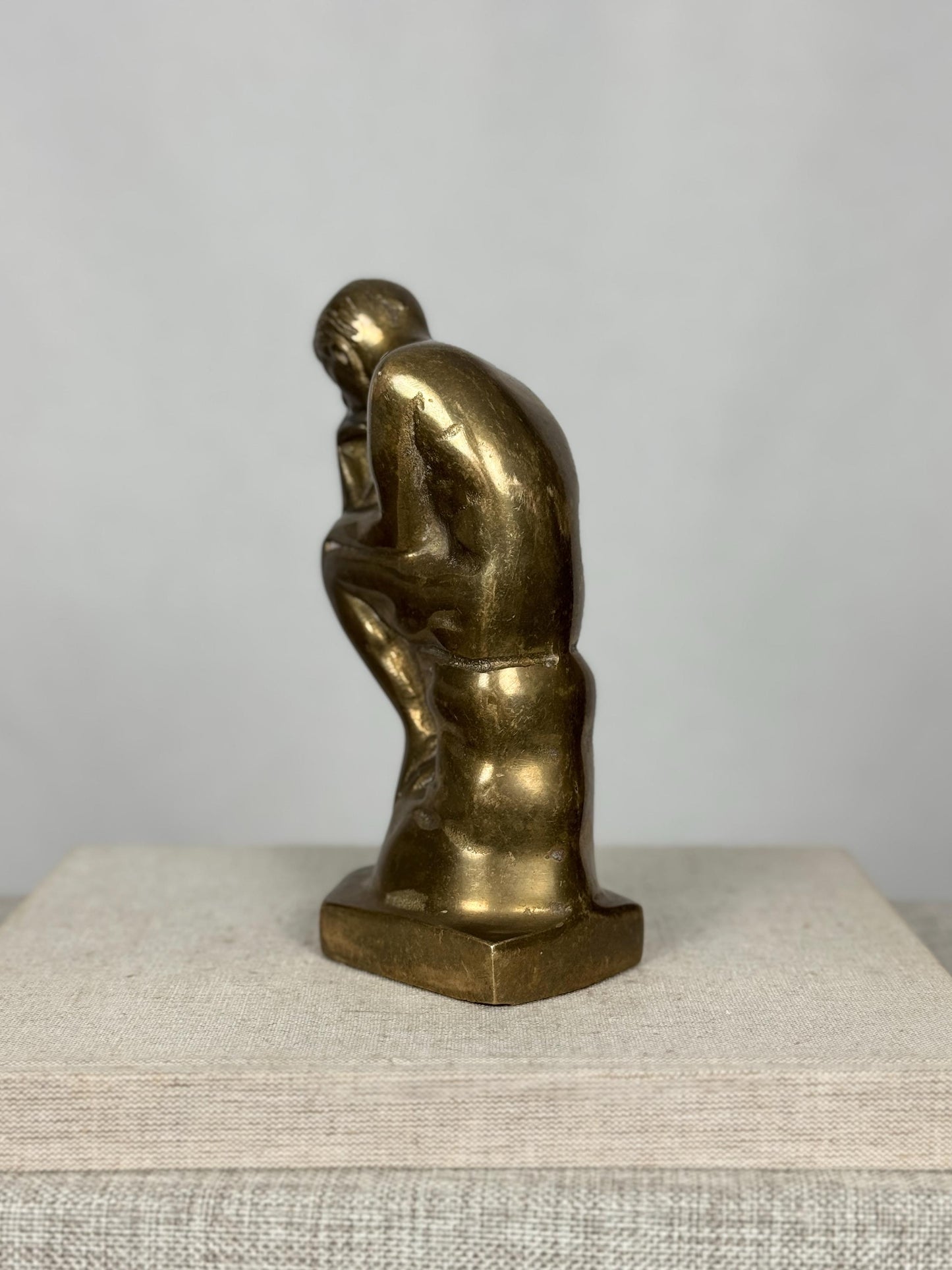 Modernist Brass 'The Thinker' Sculpture